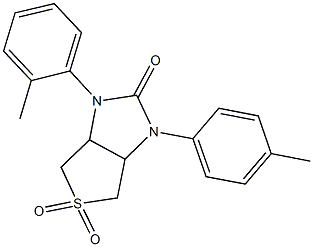 1-(2-methylphenyl)-3-(4-methylphenyl)tetrahydro-1H-thieno[3,4-d]imidazol-2(3H)-one 5,5-dioxide Structure