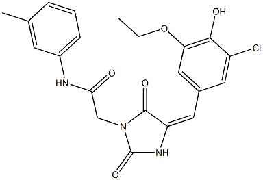 2-[4-(3-chloro-5-ethoxy-4-hydroxybenzylidene)-2,5-dioxo-1-imidazolidinyl]-N-(3-methylphenyl)acetamide