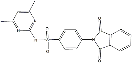 N-(4,6-dimethyl-2-pyrimidinyl)-4-(1,3-dioxo-1,3-dihydro-2H-isoindol-2-yl)benzenesulfonamide,,结构式