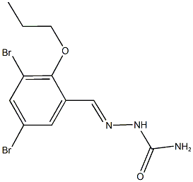 3,5-dibromo-2-propoxybenzaldehyde semicarbazone 结构式