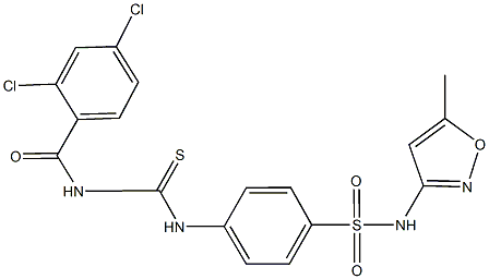 4-({[(2,4-dichlorobenzoyl)amino]carbothioyl}amino)-N-(5-methylisoxazol-3-yl)benzenesulfonamide Struktur