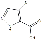 4-chloro-1H-pyrazole-5-carboxylic acid 化学構造式