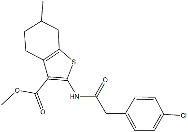 methyl 2-{[(4-chlorophenyl)acetyl]amino}-6-methyl-4,5,6,7-tetrahydro-1-benzothiophene-3-carboxylate