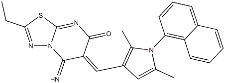 6-{[2,5-dimethyl-1-(1-naphthyl)-1H-pyrrol-3-yl]methylene}-2-ethyl-5-imino-5,6-dihydro-7H-[1,3,4]thiadiazolo[3,2-a]pyrimidin-7-one