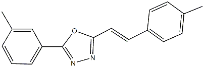 2-(3-methylphenyl)-5-[2-(4-methylphenyl)vinyl]-1,3,4-oxadiazole Struktur
