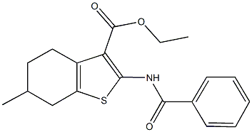  ethyl 2-(benzoylamino)-6-methyl-4,5,6,7-tetrahydro-1-benzothiophene-3-carboxylate