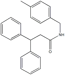 N-(4-methylbenzyl)-3,3-diphenylpropanamide Struktur