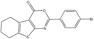 2-(4-bromophenyl)-5,6,7,8-tetrahydro-4H-[1]benzothieno[2,3-d][1,3]oxazin-4-one Struktur