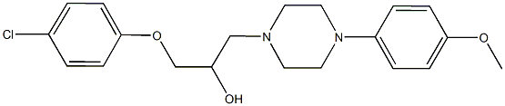 1-(4-chlorophenoxy)-3-[4-(4-methoxyphenyl)-1-piperazinyl]-2-propanol Structure