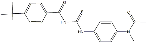 N-[4-({[(4-tert-butylbenzoyl)amino]carbothioyl}amino)phenyl]-N-methylacetamide Structure