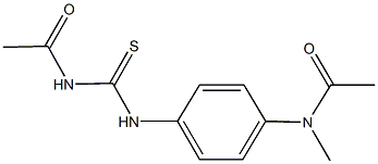 N-(4-{[(acetylamino)carbothioyl]amino}phenyl)-N-methylacetamide Struktur