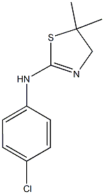N-(4-chlorophenyl)-5,5-dimethyl-4,5-dihydro-1,3-thiazol-2-amine,,结构式