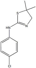 N-(4-chlorophenyl)-5,5-dimethyl-4,5-dihydro-1,3-thiazol-2-amine Structure