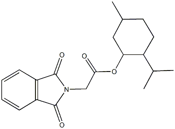 2-isopropyl-5-methylcyclohexyl (1,3-dioxo-1,3-dihydro-2H-isoindol-2-yl)acetate 化学構造式