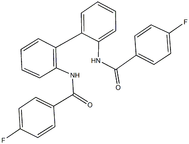 4-fluoro-N-{2'-[(4-fluorobenzoyl)amino][1,1'-biphenyl]-2-yl}benzamide Struktur