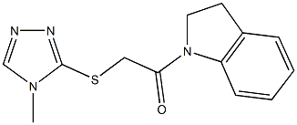 2-(2,3-dihydro-1H-indol-1-yl)-2-oxoethyl 4-methyl-4H-1,2,4-triazol-3-yl sulfide|