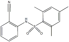 N-(2-cyanophenyl)-2,4,6-trimethylbenzenesulfonamide,,结构式