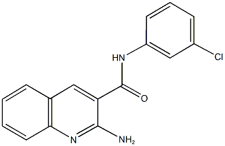 2-amino-N-(3-chlorophenyl)-3-quinolinecarboxamide 结构式