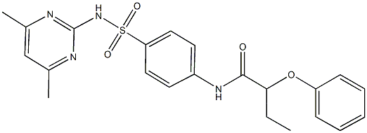 N-(4-{[(4,6-dimethyl-2-pyrimidinyl)amino]sulfonyl}phenyl)-2-phenoxybutanamide 结构式