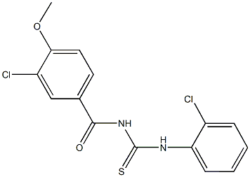 N-(3-chloro-4-methoxybenzoyl)-N'-(2-chlorophenyl)thiourea Struktur