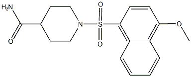 1-[(4-methoxy-1-naphthyl)sulfonyl]-4-piperidinecarboxamide Structure