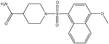 1-[(4-methoxy-1-naphthyl)sulfonyl]-4-piperidinecarboxamide 化学構造式