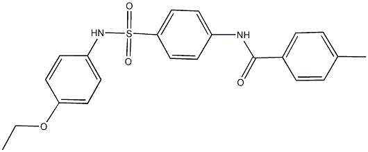N-{4-[(4-ethoxyanilino)sulfonyl]phenyl}-4-methylbenzamide,,结构式