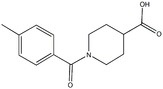 1-(4-methylbenzoyl)-4-piperidinecarboxylic acid Structure