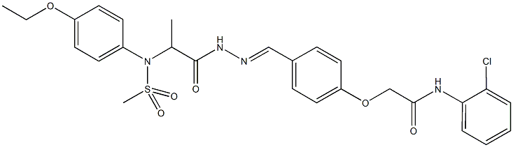 N-(2-chlorophenyl)-2-[4-(2-{2-[4-ethoxy(methylsulfonyl)anilino]propanoyl}carbohydrazonoyl)phenoxy]acetamide Struktur