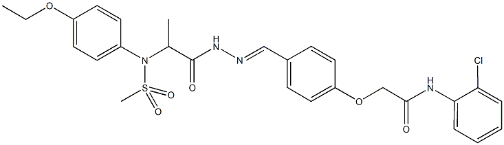 N-(2-chlorophenyl)-2-[4-(2-{2-[4-ethoxy(methylsulfonyl)anilino]propanoyl}carbohydrazonoyl)phenoxy]acetamide