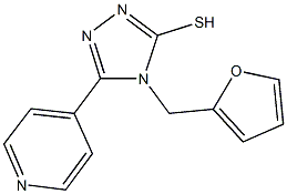 4-(2-furylmethyl)-5-(4-pyridinyl)-4H-1,2,4-triazole-3-thiol 结构式