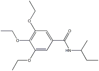 N-(sec-butyl)-3,4,5-triethoxybenzamide 化学構造式