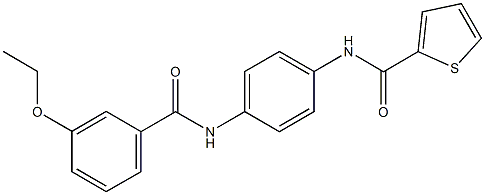 N-{4-[(3-ethoxybenzoyl)amino]phenyl}-2-thiophenecarboxamide 结构式