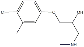 1-(4-chloro-3-methylphenoxy)-3-(methylamino)-2-propanol,,结构式