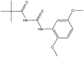 N-(2,5-dimethoxyphenyl)-N'-(2,2-dimethylpropanoyl)thiourea 结构式