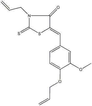 3-allyl-5-[4-(allyloxy)-3-methoxybenzylidene]-2-thioxo-1,3-thiazolidin-4-one Structure