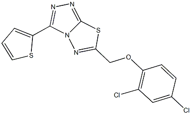 2,4-dichlorophenyl [3-(2-thienyl)[1,2,4]triazolo[3,4-b][1,3,4]thiadiazol-6-yl]methyl ether Struktur