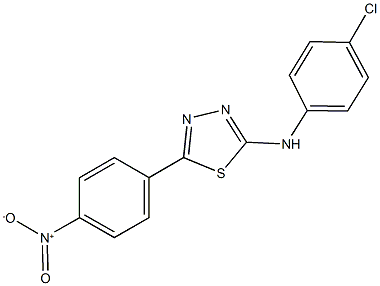 2-(4-chloroanilino)-5-{4-nitrophenyl}-1,3,4-thiadiazole 化学構造式