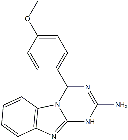 4-(4-methoxyphenyl)-1,4-dihydro[1,3,5]triazino[1,2-a]benzimidazol-2-ylamine Struktur