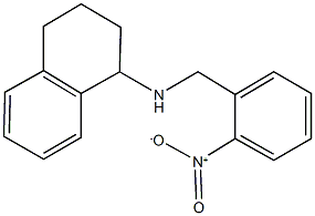 N-(2-nitrobenzyl)-1,2,3,4-tetrahydro-1-naphthalenamine 化学構造式