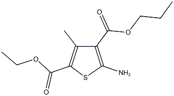 2-ethyl 4-propyl 5-amino-3-methyl-2,4-thiophenedicarboxylate Structure