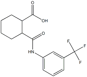 2-{[3-(trifluoromethyl)anilino]carbonyl}cyclohexanecarboxylic acid Struktur