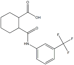 2-{[3-(trifluoromethyl)anilino]carbonyl}cyclohexanecarboxylic acid 结构式