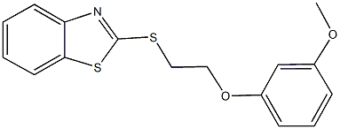 2-{[2-(3-methoxyphenoxy)ethyl]sulfanyl}-1,3-benzothiazole Structure