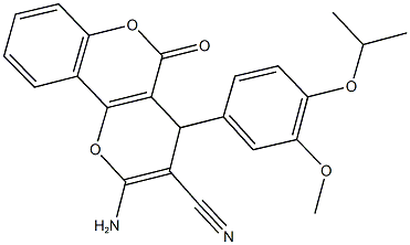 2-amino-4-(4-isopropoxy-3-methoxyphenyl)-5-oxo-4H,5H-pyrano[3,2-c]chromene-3-carbonitrile