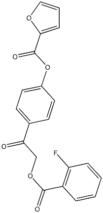  4-{2-[(2-fluorobenzoyl)oxy]acetyl}phenyl 2-furoate