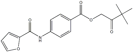 3,3-dimethyl-2-oxobutyl 4-(2-furoylamino)benzoate,,结构式