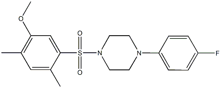 5-{[4-(4-fluorophenyl)-1-piperazinyl]sulfonyl}-2,4-dimethylphenyl methyl ether Struktur