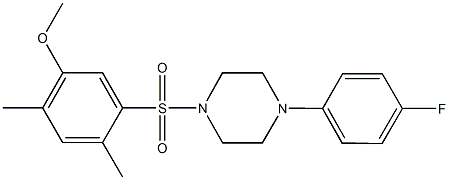 5-{[4-(4-fluorophenyl)-1-piperazinyl]sulfonyl}-2,4-dimethylphenyl methyl ether Structure