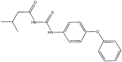 N-(3-methylbutanoyl)-N'-(4-phenoxyphenyl)thiourea Struktur